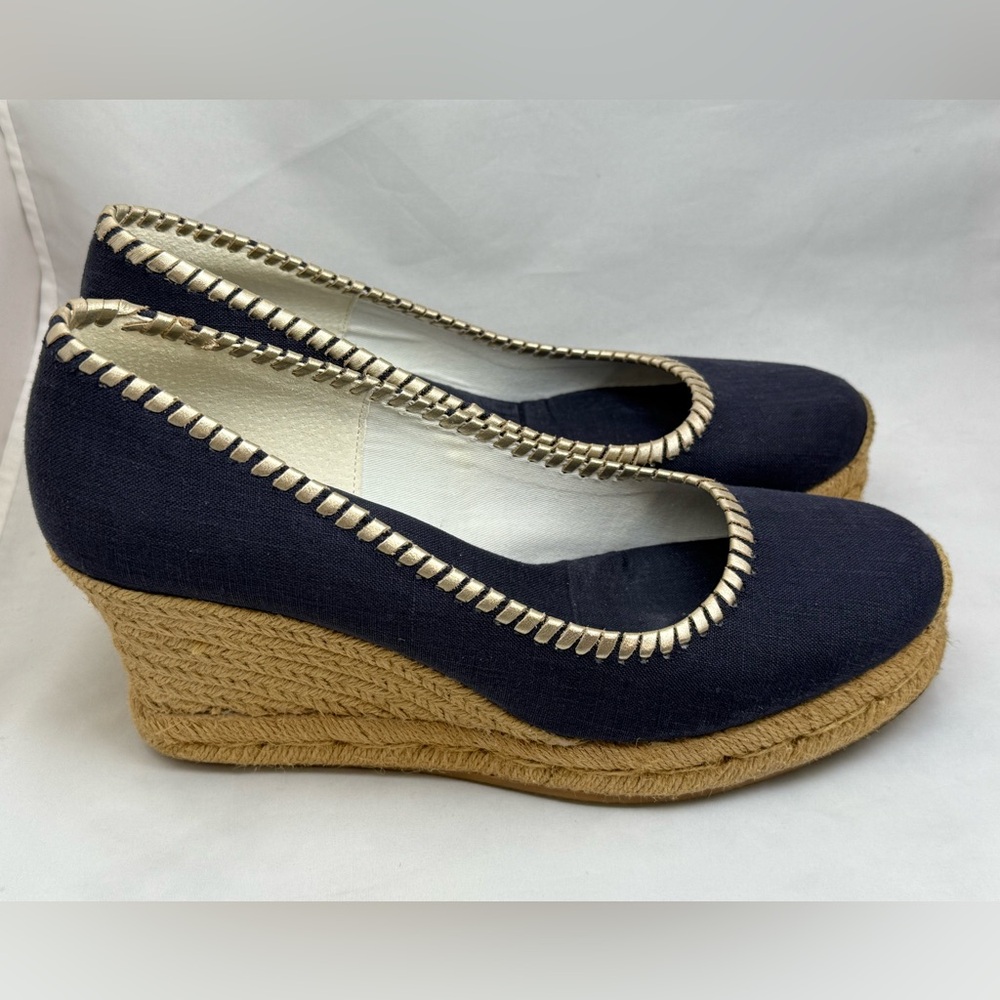 Jack Rogers Navy Espadrille Wedge - Picture 2 of 14